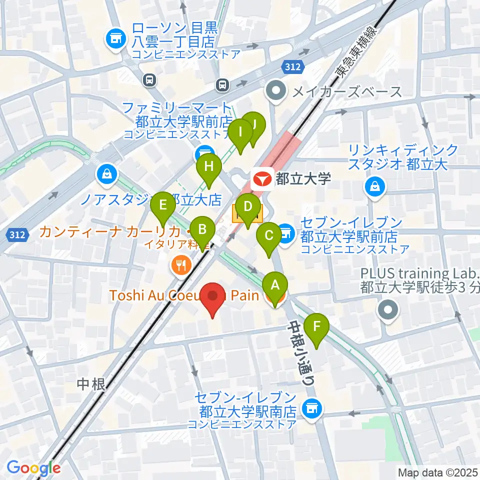 桐朋 子供のための音楽教室 目黒教室周辺のカフェ一覧地図