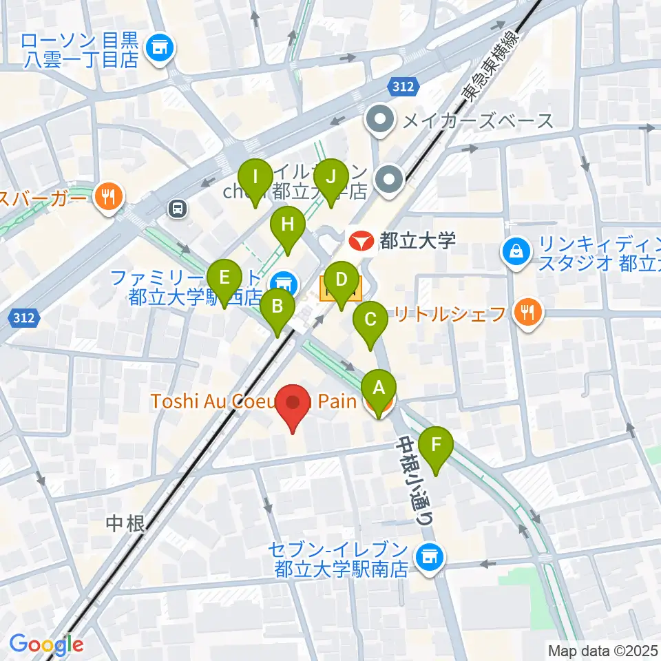 桐朋 子供のための音楽教室 目黒教室周辺のカフェ一覧地図