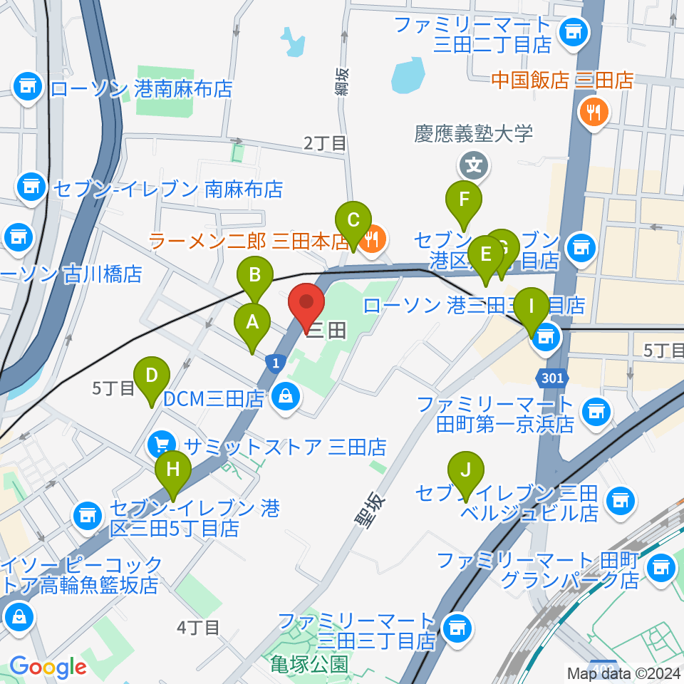 スタジオアワーハウス周辺のカフェ一覧地図