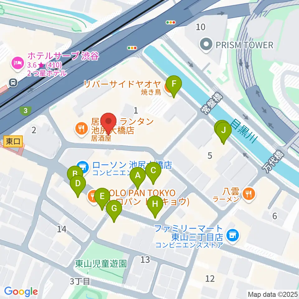 プライムサウンドスタジオ フォーム周辺のカフェ一覧地図