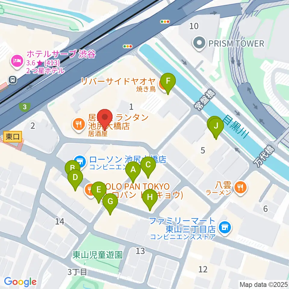 プライムサウンドスタジオ フォーム周辺のカフェ一覧地図