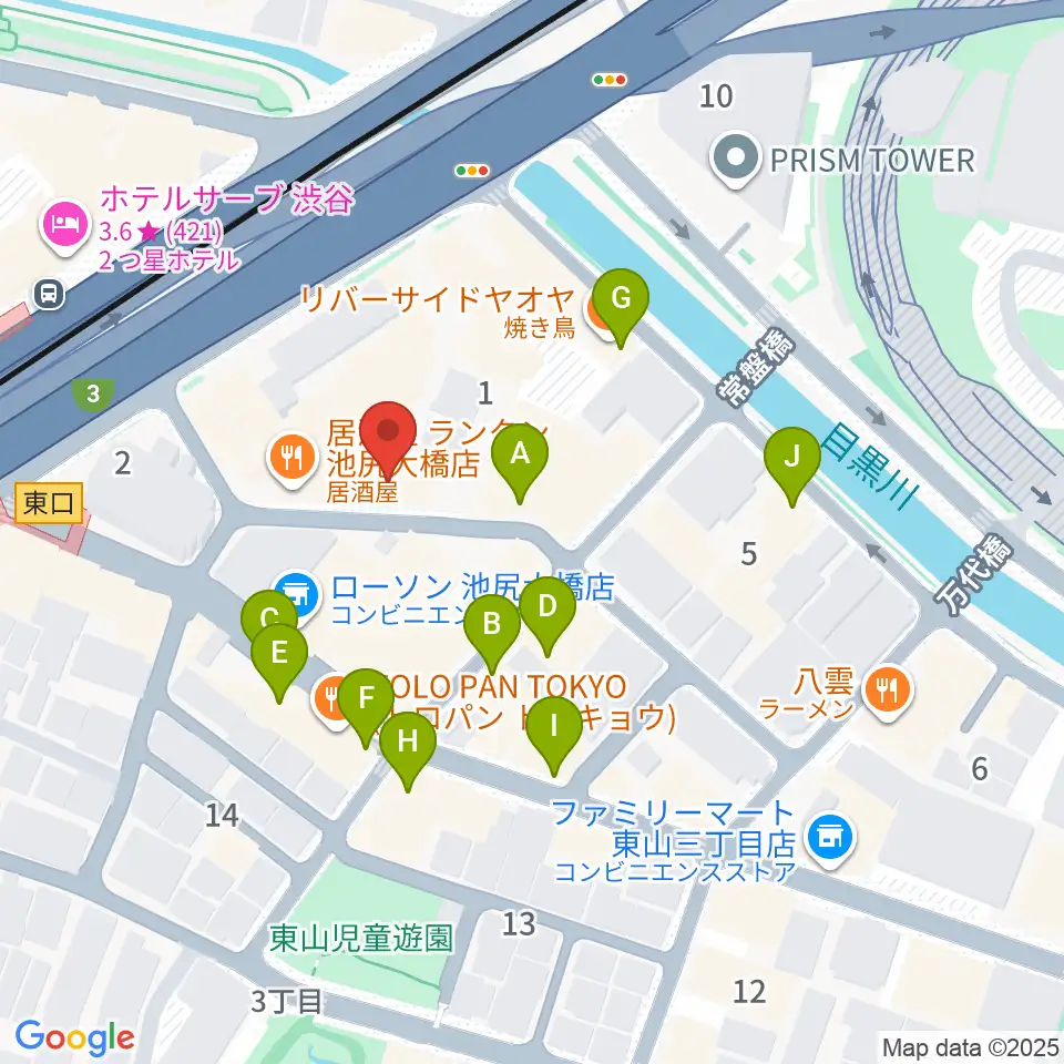 プライムサウンドスタジオ フォーム周辺のカフェ一覧地図