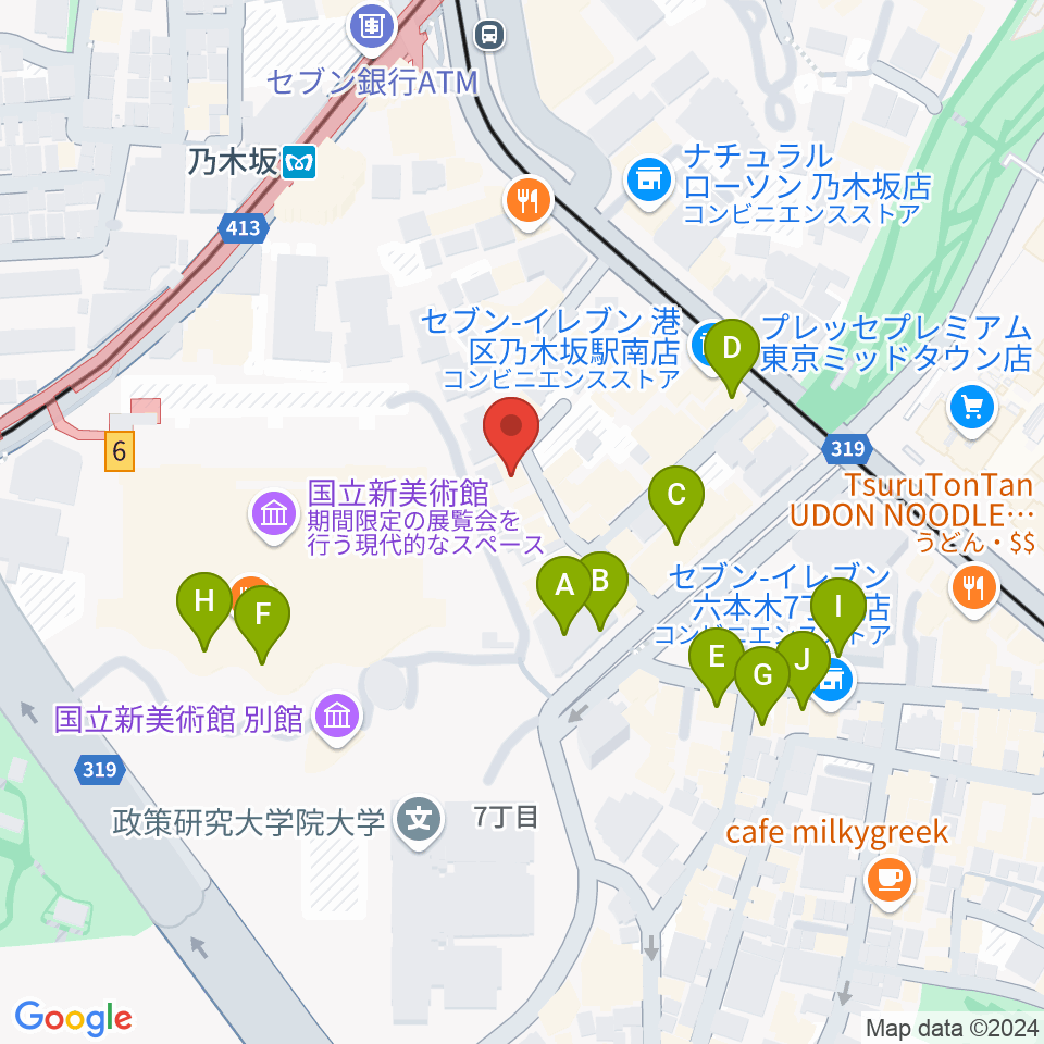 プラネットキングダム周辺のカフェ一覧地図