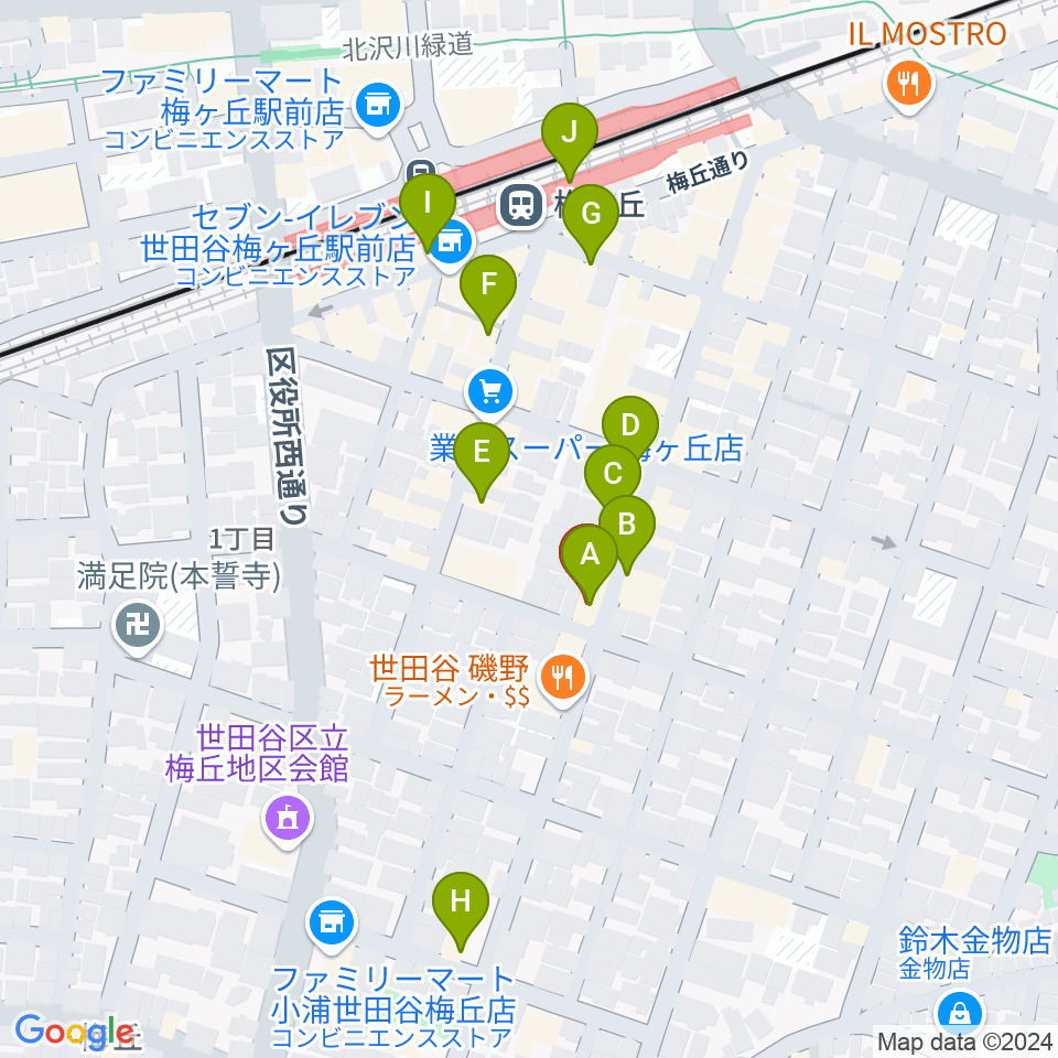 hmc studio周辺のカフェ一覧地図