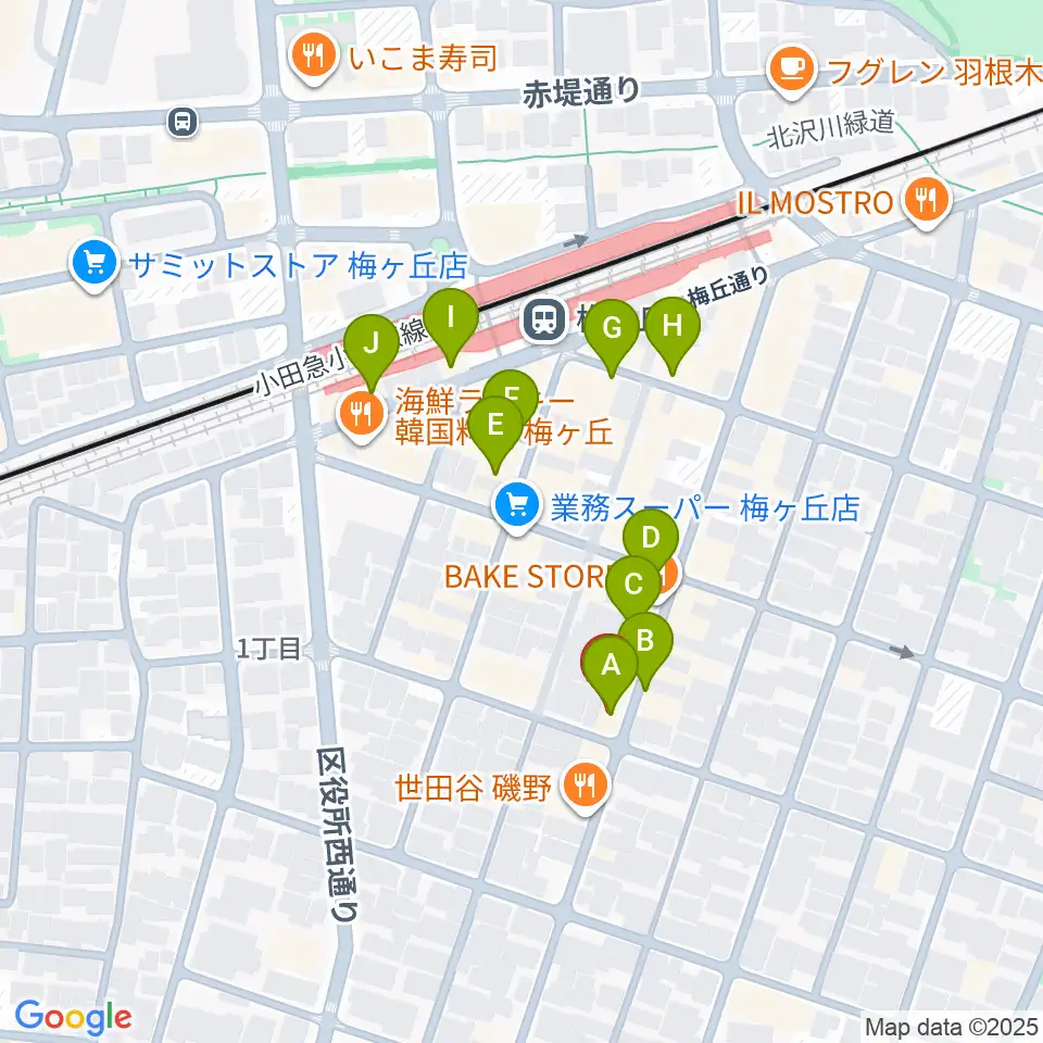 hmc studio周辺のカフェ一覧地図