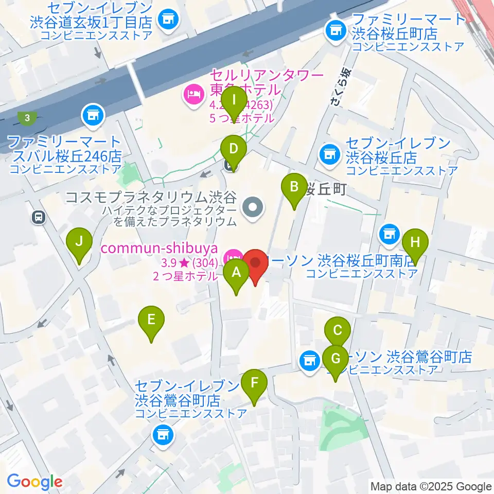 アダマンツミュージック周辺のカフェ一覧地図