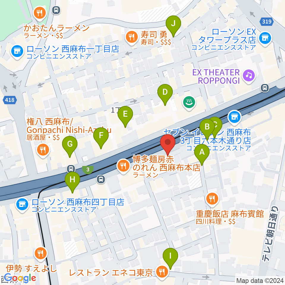 エンドレスエコー周辺のカフェ一覧地図