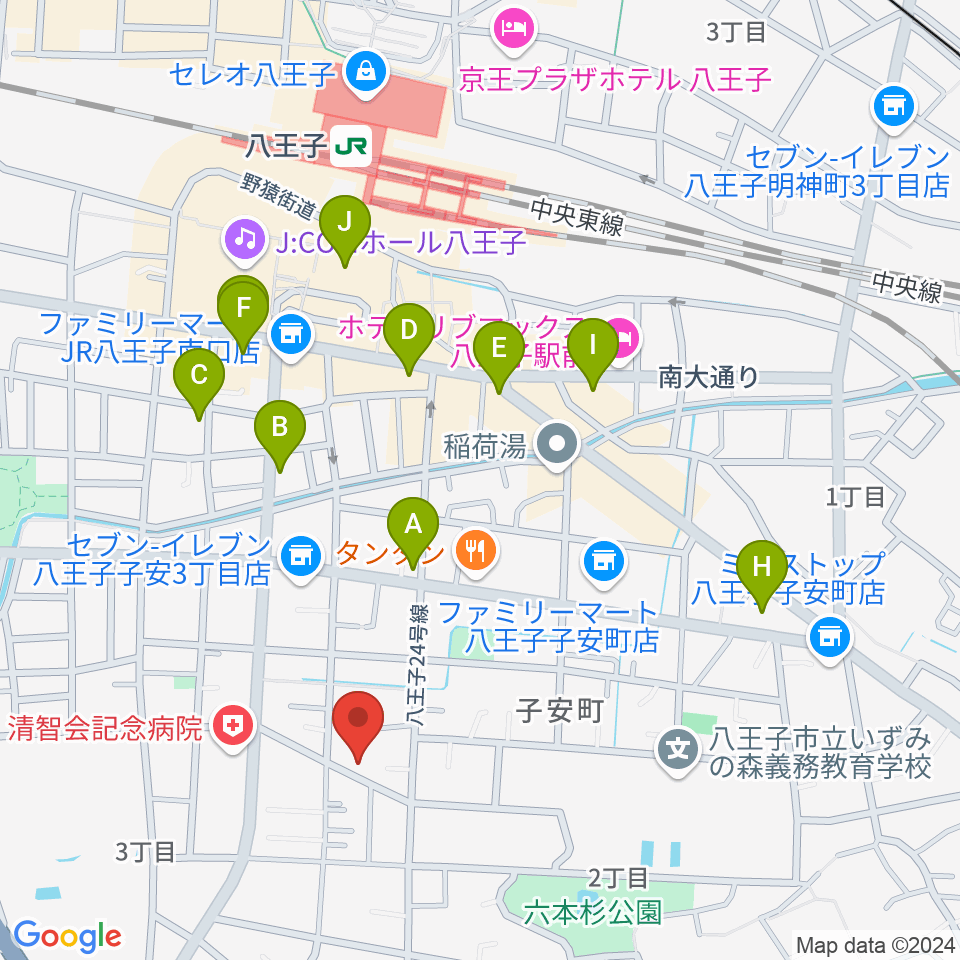 スタジオ・ムーピーズ周辺のカフェ一覧地図