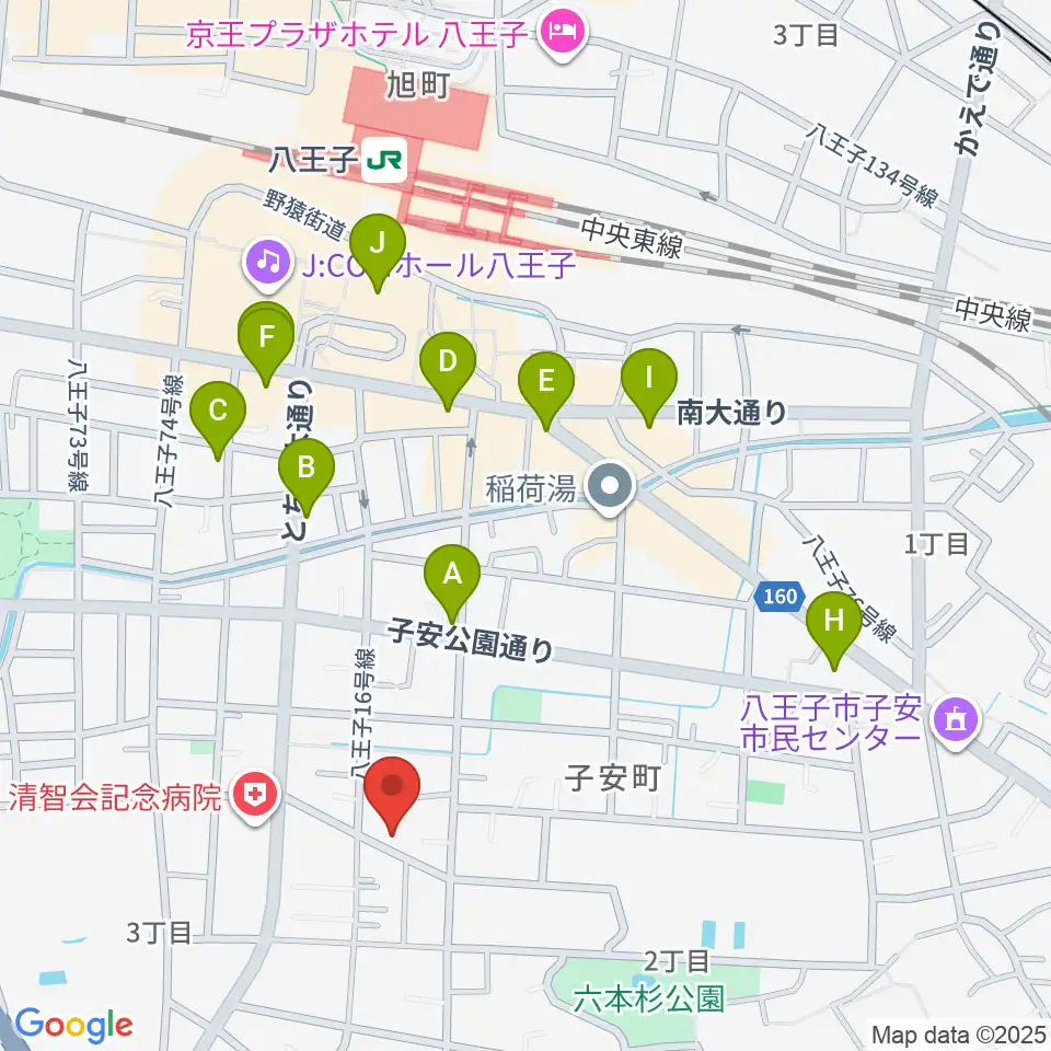 スタジオ・ムーピーズ周辺のカフェ一覧地図