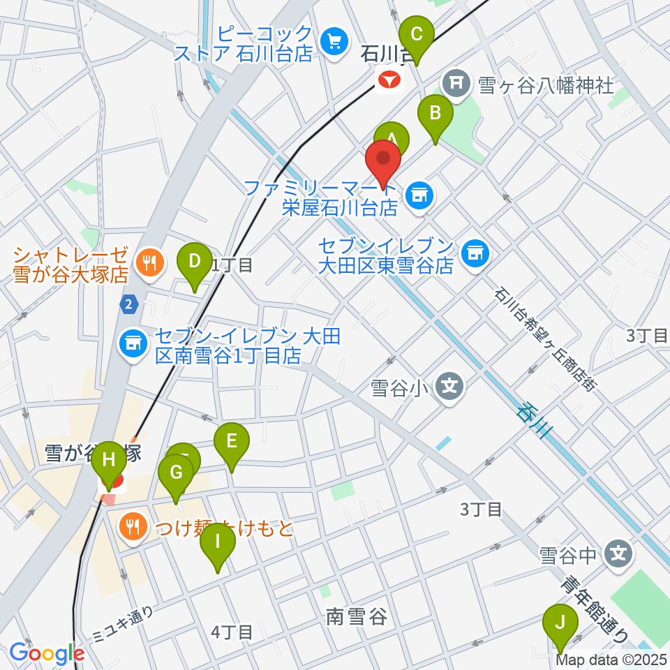 ファクションミュージック周辺のカフェ一覧地図