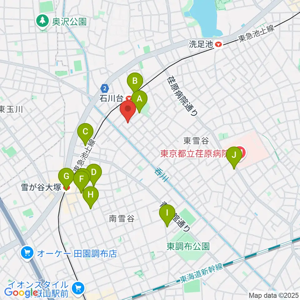 ファクションミュージック周辺のカフェ一覧地図
