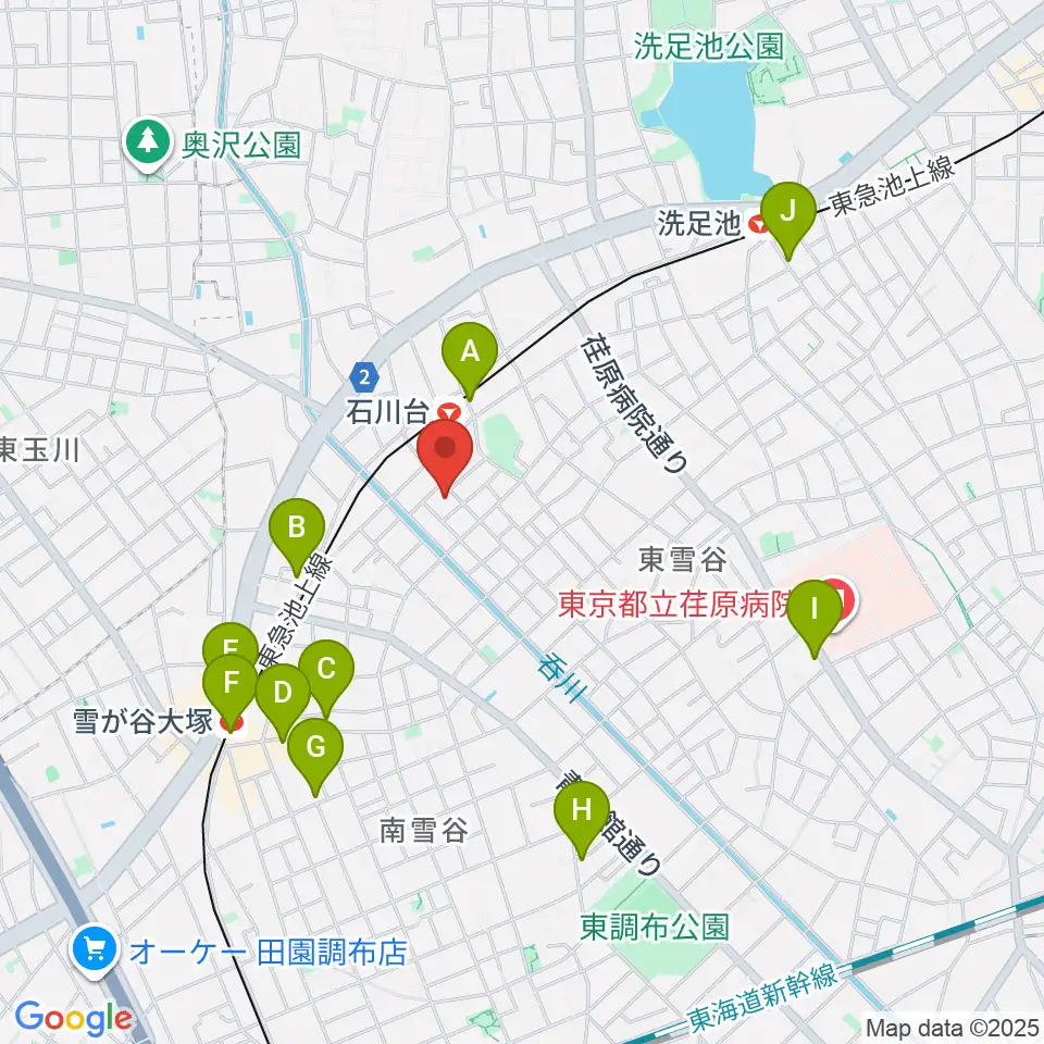 ファクションミュージック周辺のカフェ一覧地図
