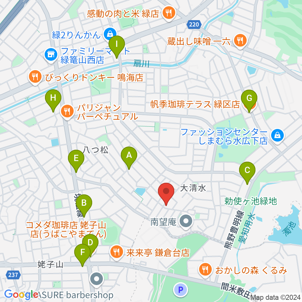 テネラメンテ周辺のカフェ一覧地図