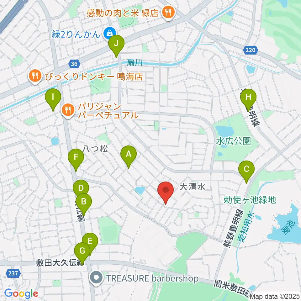 テネラメンテ周辺のカフェ一覧地図