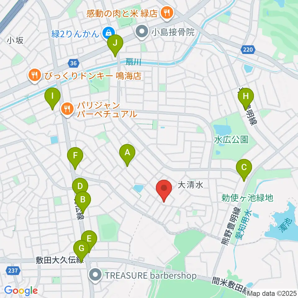 テネラメンテ周辺のカフェ一覧地図