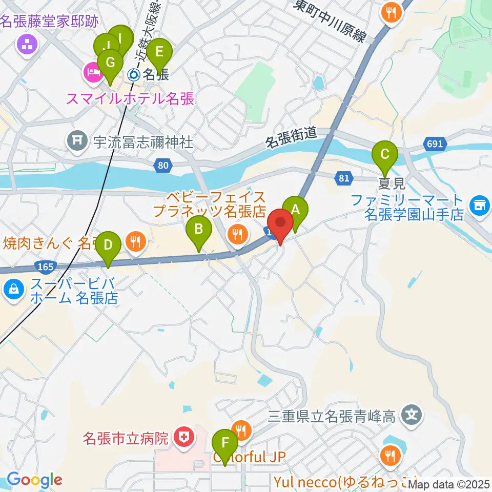 ピアノの山口周辺のカフェ一覧地図