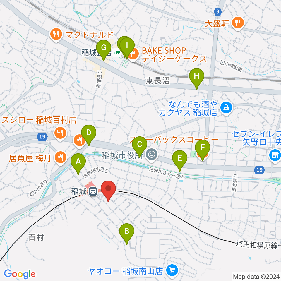 タカハシミュージックプラザ周辺のカフェ一覧地図