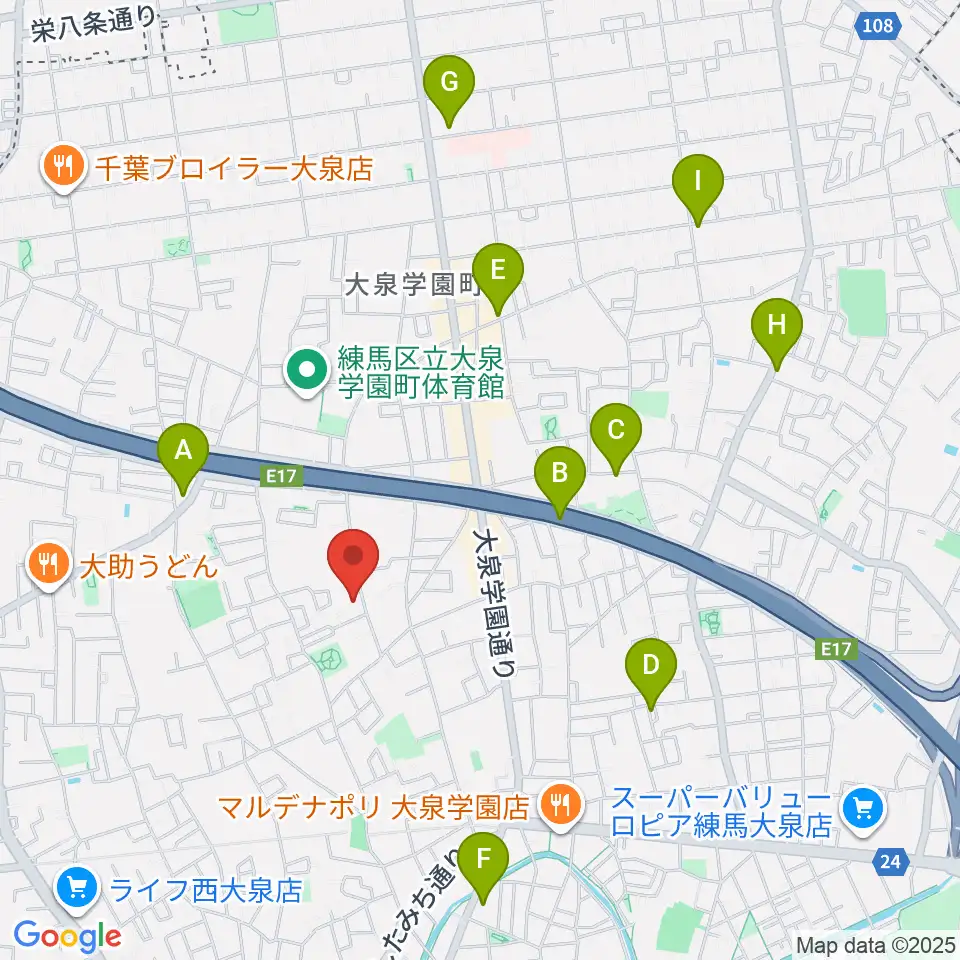 ミカドピアノサービス周辺のカフェ一覧地図