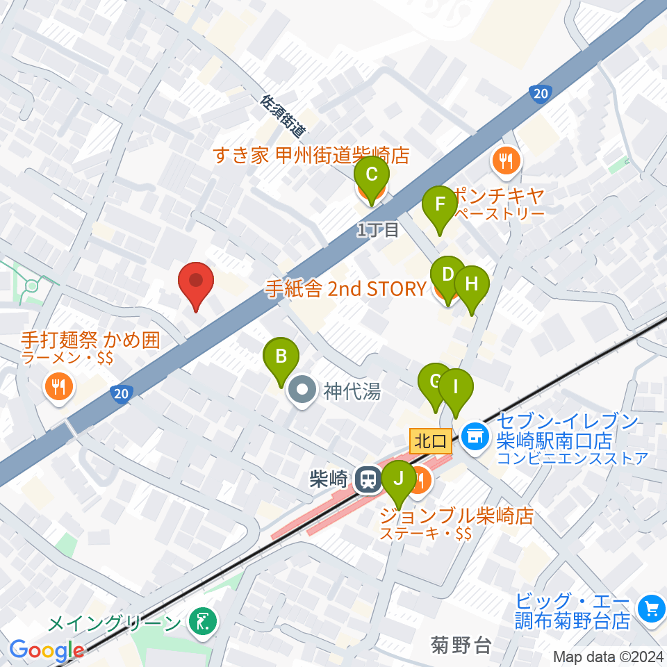 岡本ピアノサービス周辺のカフェ一覧地図