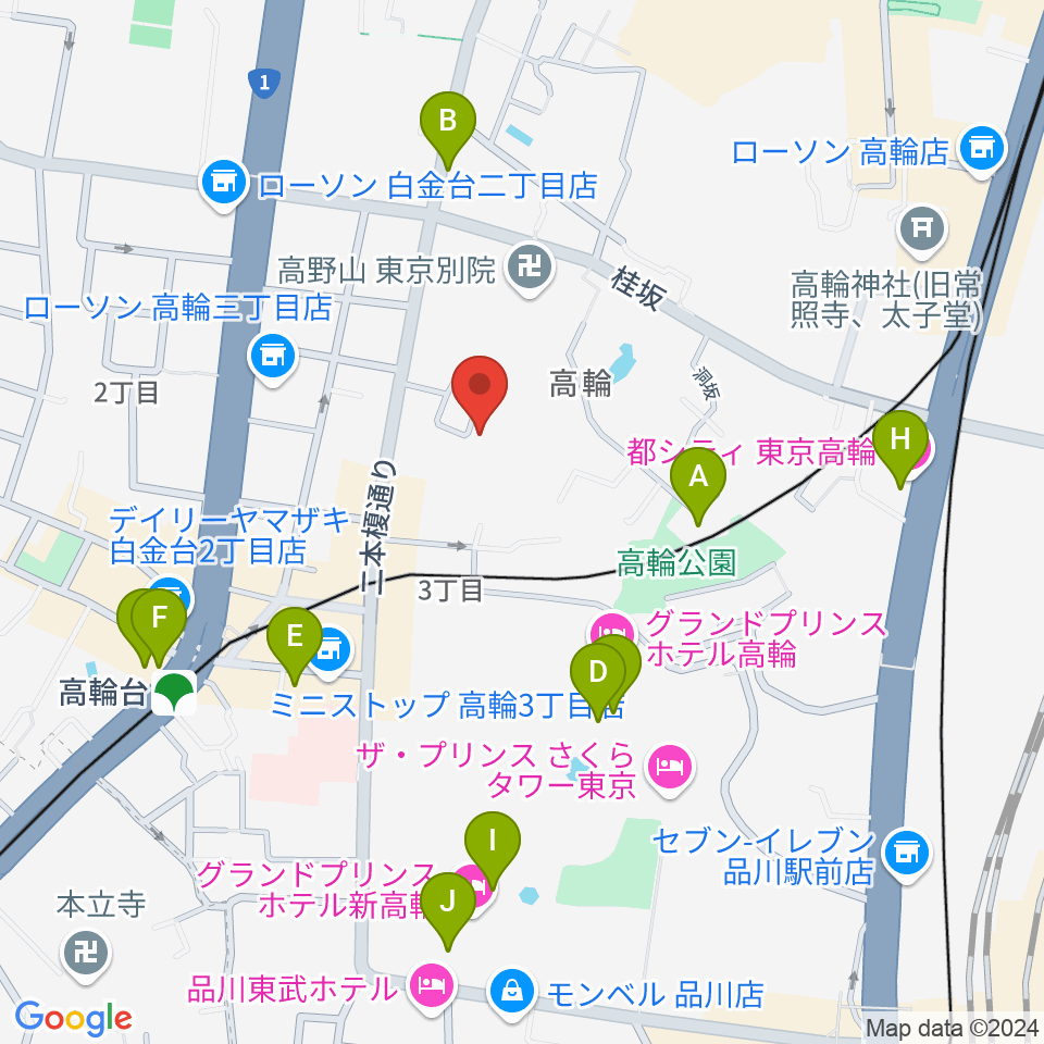 ピアノ防音ナイトーン周辺のカフェ一覧地図