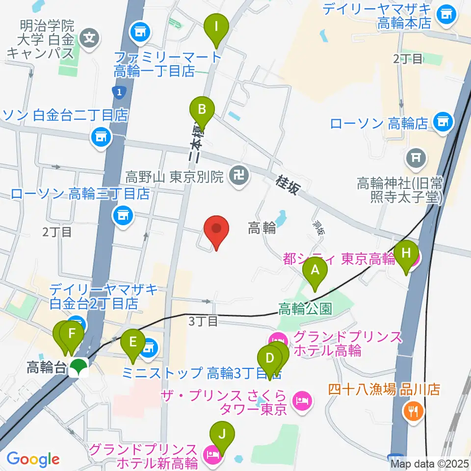 ピアノ防音ナイトーン周辺のカフェ一覧地図