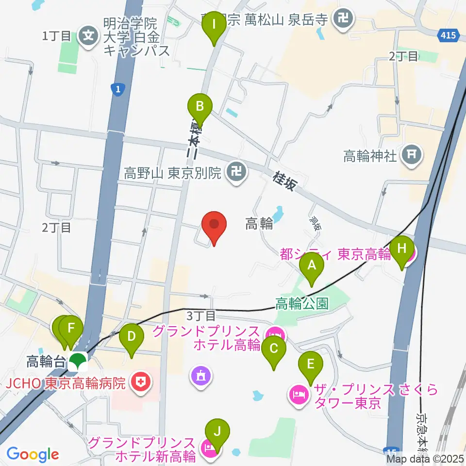 ピアノ防音ナイトーン周辺のカフェ一覧地図