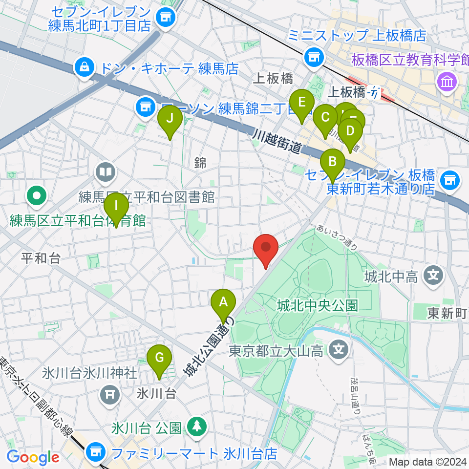 タキガミピアノ有限会社周辺のカフェ一覧地図