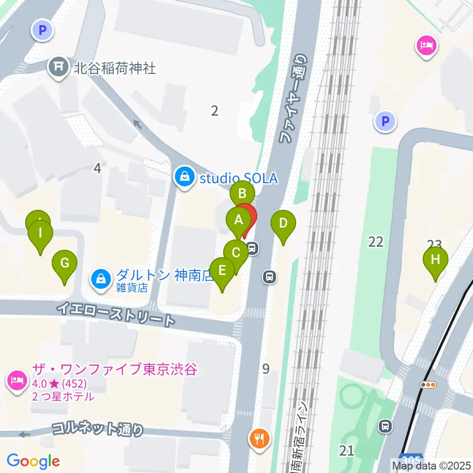 Nancy渋谷周辺のカフェ一覧地図