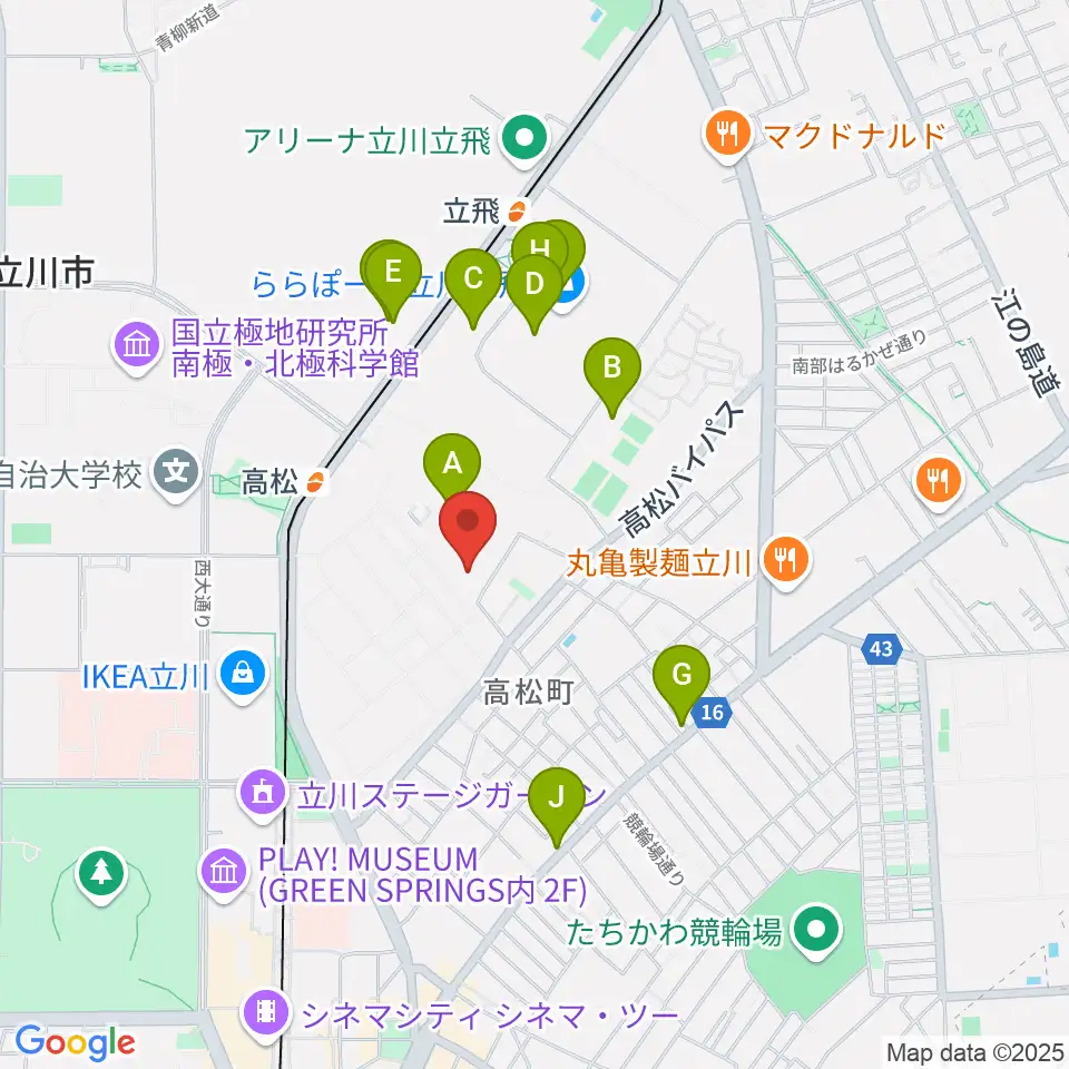 共立ラインサービス周辺のカフェ一覧地図