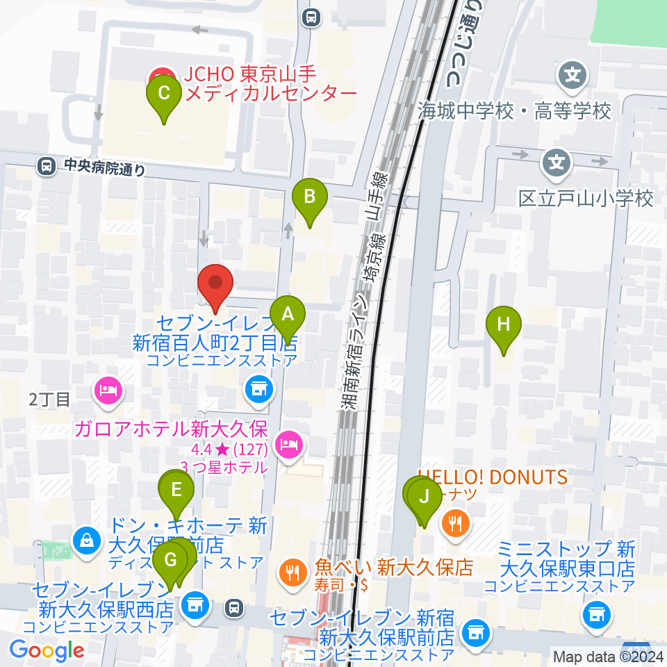 管楽器専門店ダク周辺のカフェ一覧地図