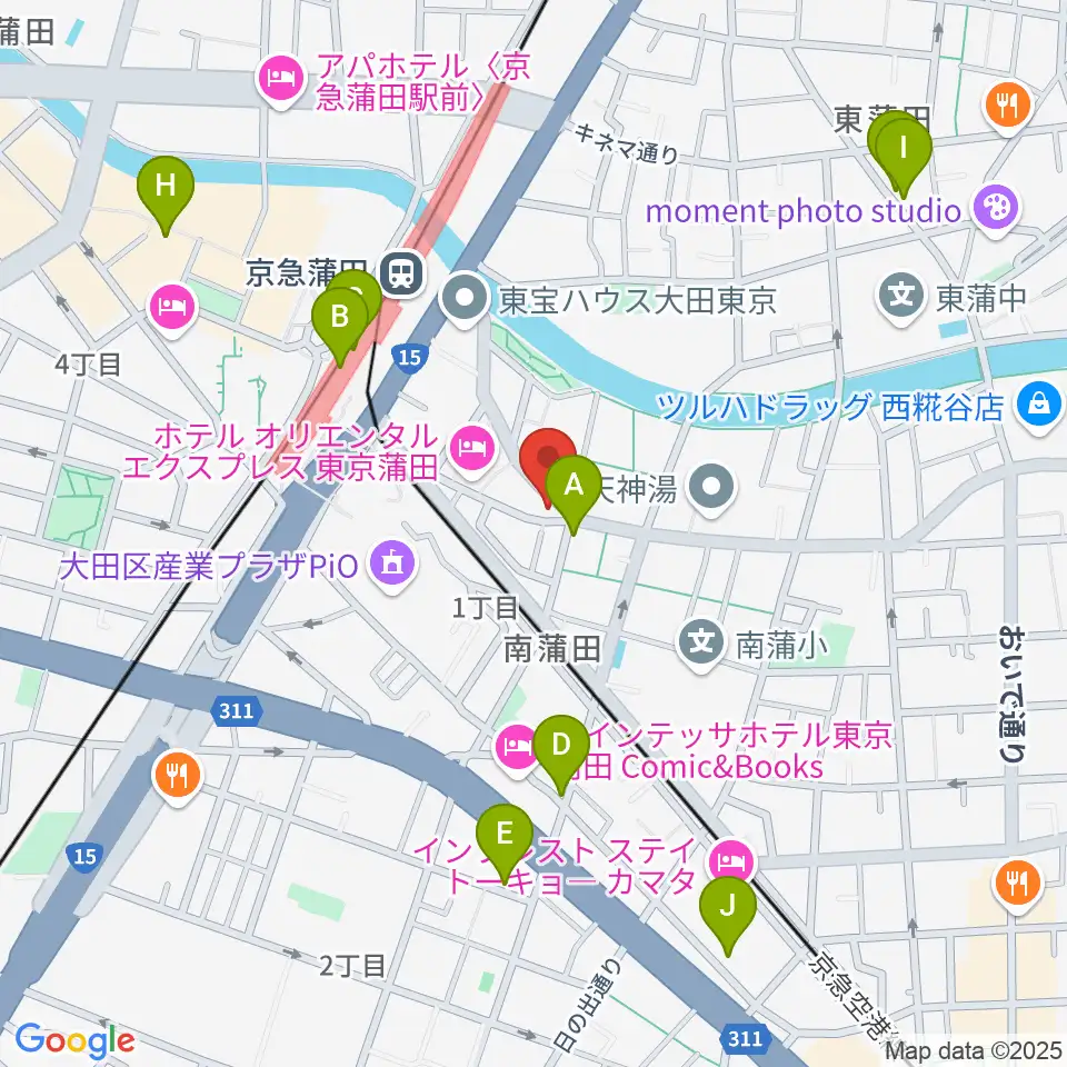 ジョイブラス周辺のカフェ一覧地図