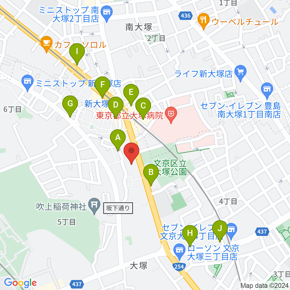 ギター工房 弦周辺のカフェ一覧地図