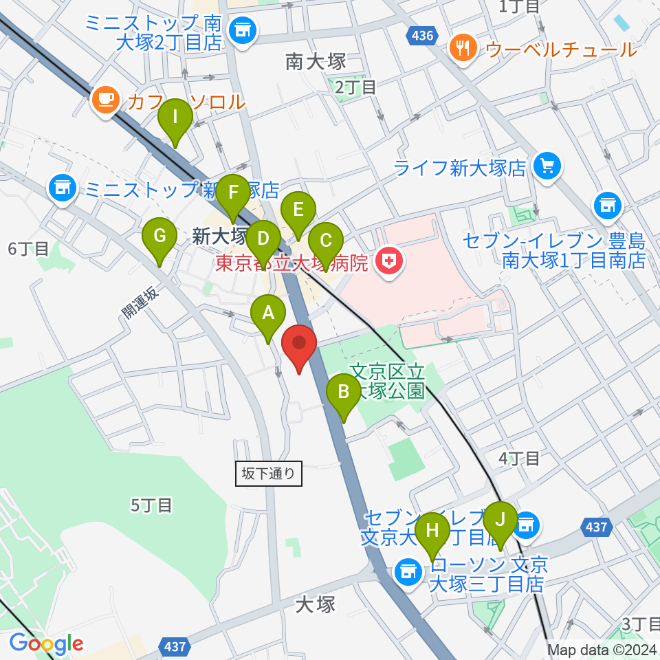 ギター工房 弦周辺のカフェ一覧地図