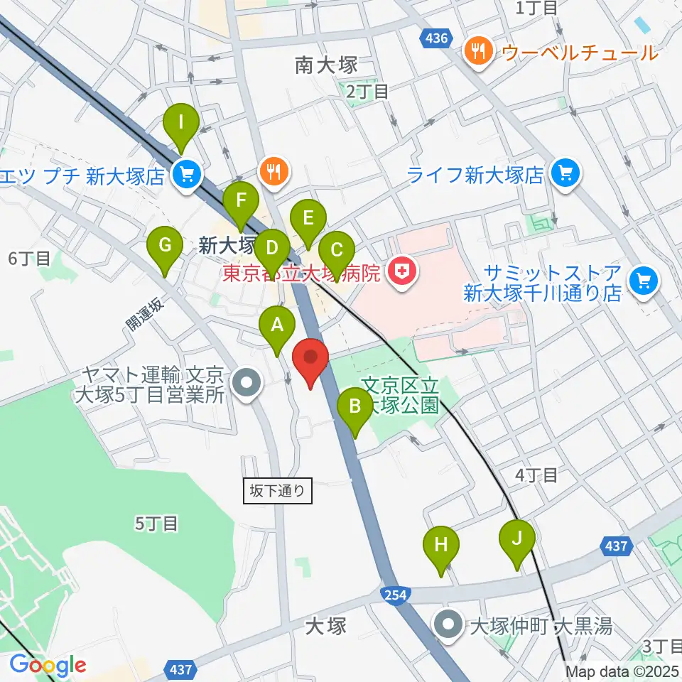 ギター工房 弦周辺のカフェ一覧地図