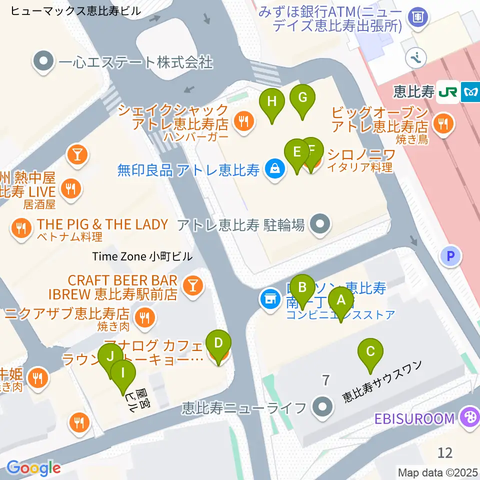 ゴーシュ弦楽器周辺のカフェ一覧地図