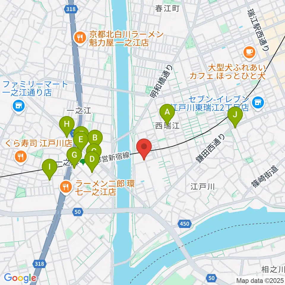 青葉ピアノ周辺のカフェ一覧地図
