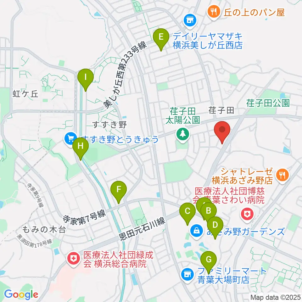 伊藤ピアノ工房周辺のカフェ一覧地図