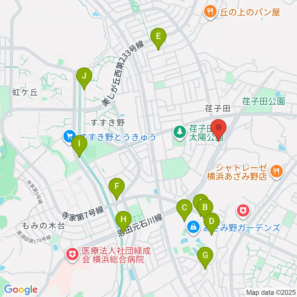 伊藤ピアノ工房周辺のカフェ一覧地図