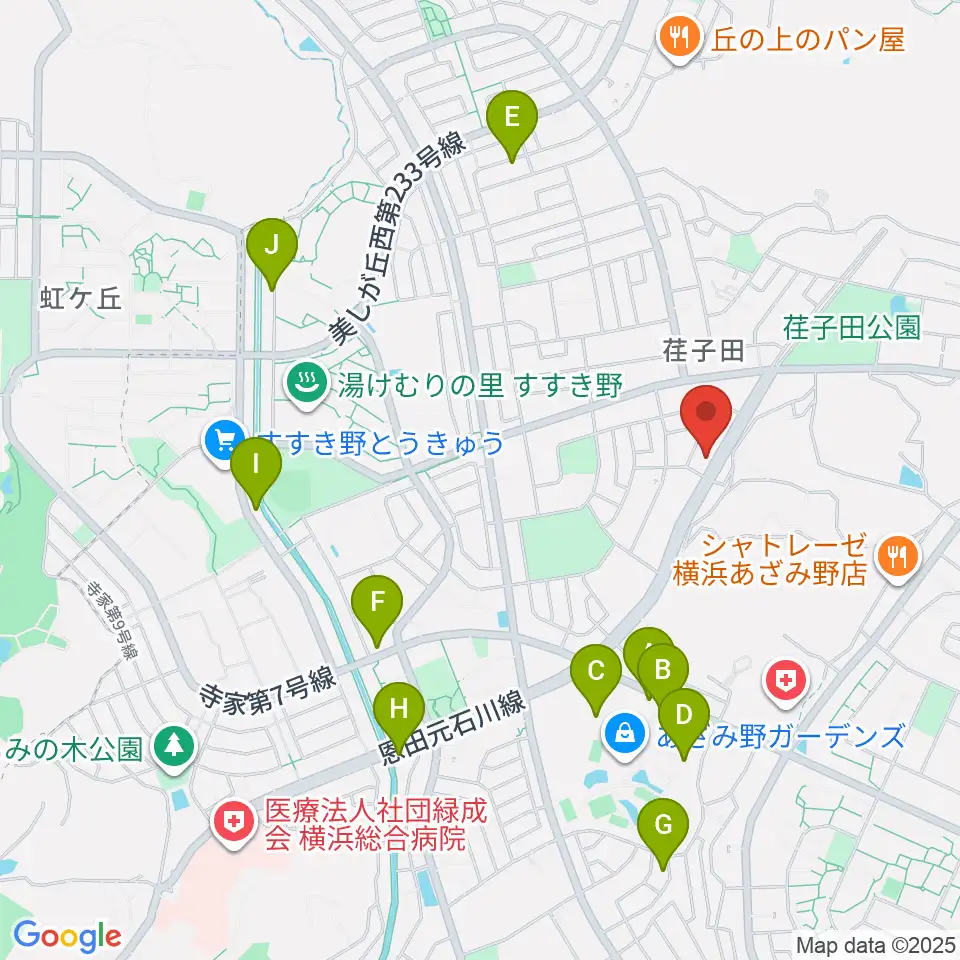 伊藤ピアノ工房周辺のカフェ一覧地図