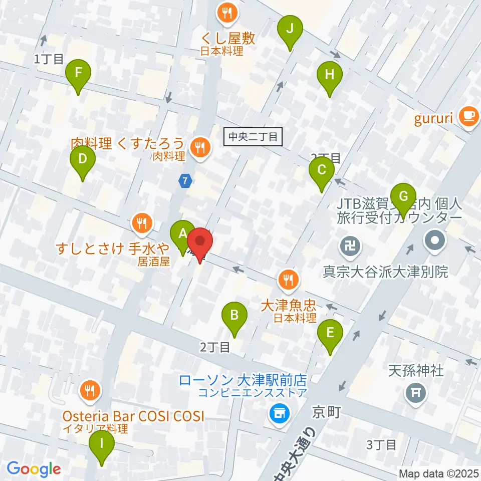 初音屋楽器周辺のカフェ一覧地図
