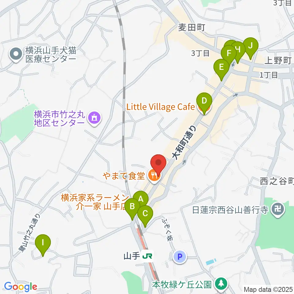 エルモア周辺のカフェ一覧地図