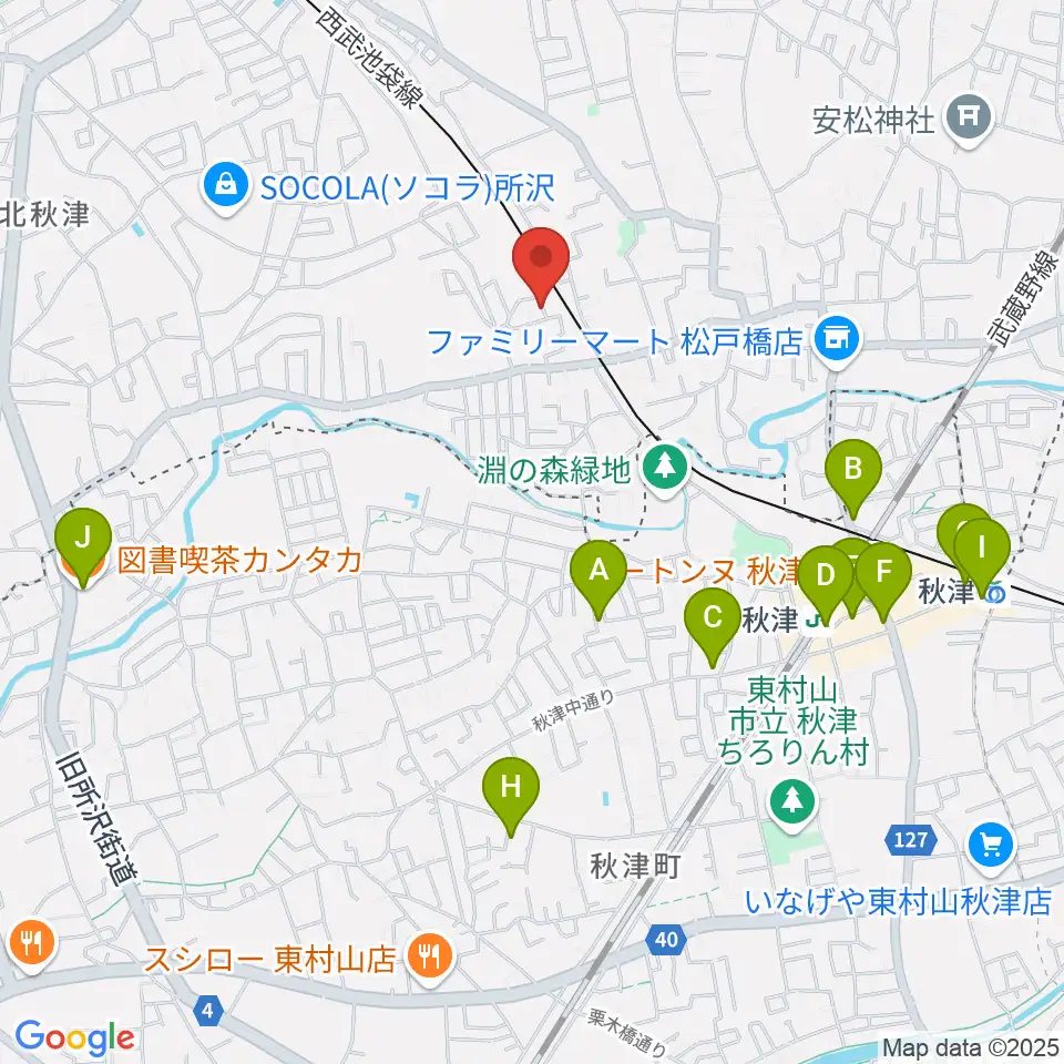 GRINNING DOG studio周辺のカフェ一覧地図