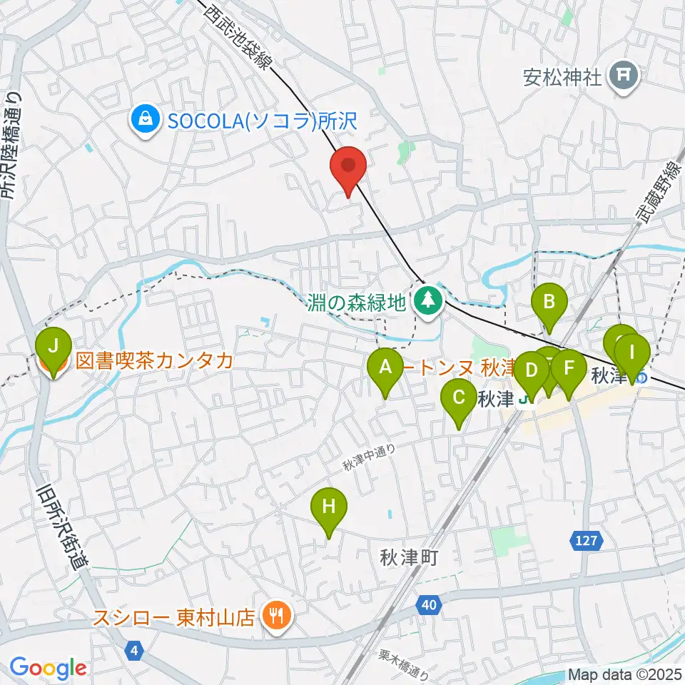 GRINNING DOG studio周辺のカフェ一覧地図