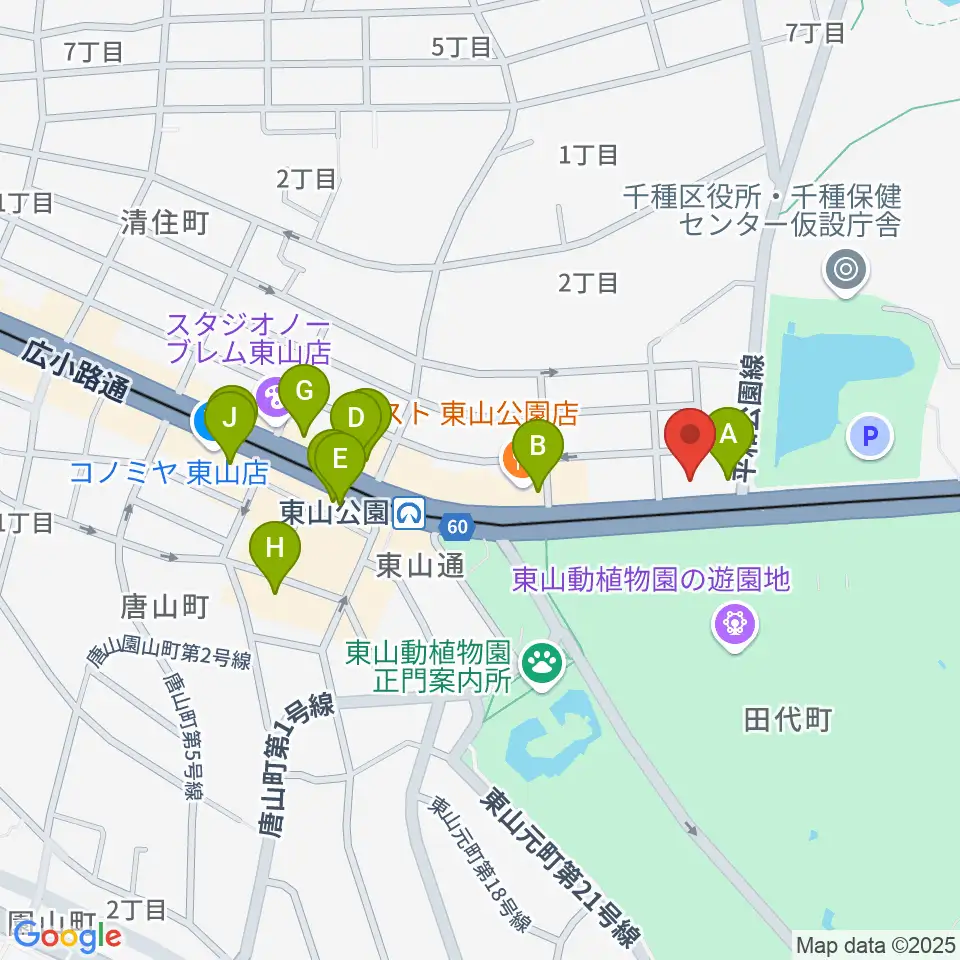 磯貝工房周辺のカフェ一覧地図