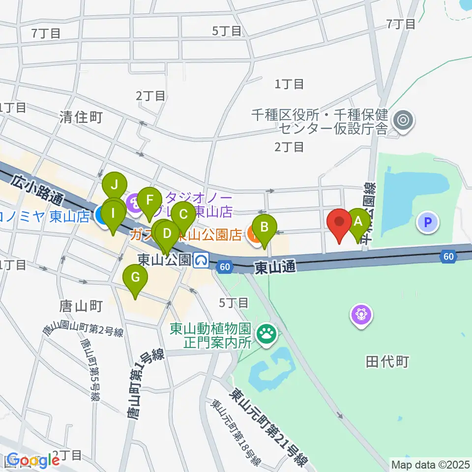 磯貝工房周辺のカフェ一覧地図