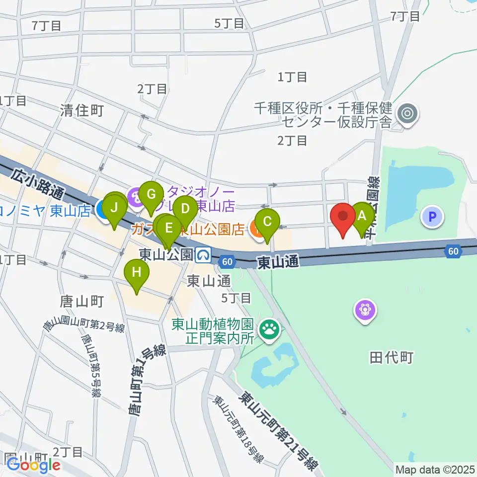 磯貝工房周辺のカフェ一覧地図