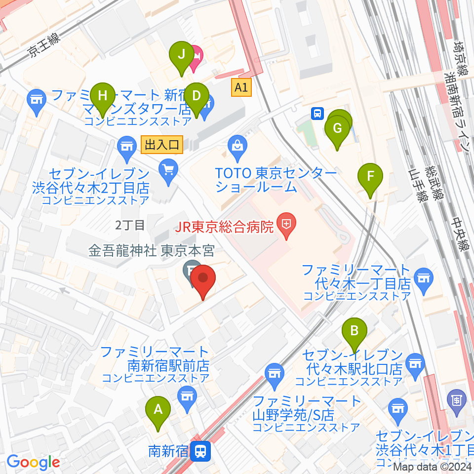 絃楽器のイグチ周辺のカフェ一覧地図