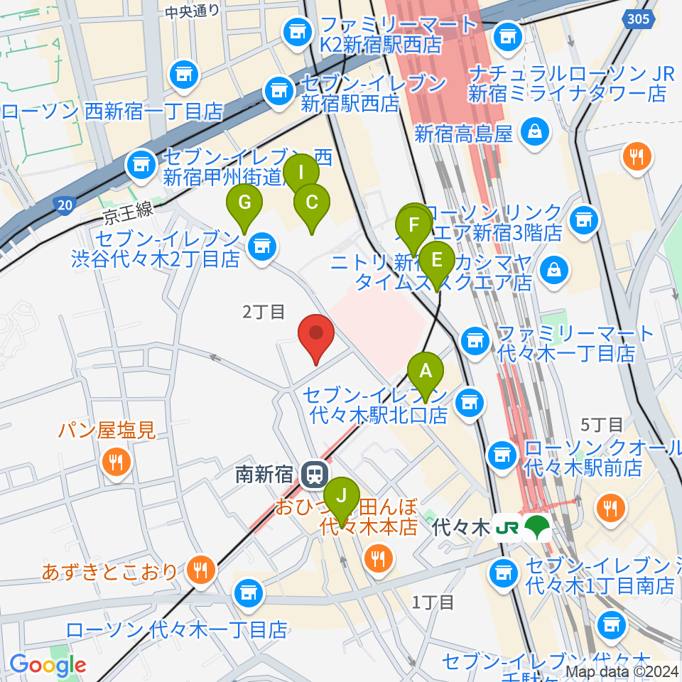 絃楽器のイグチ周辺のカフェ一覧地図