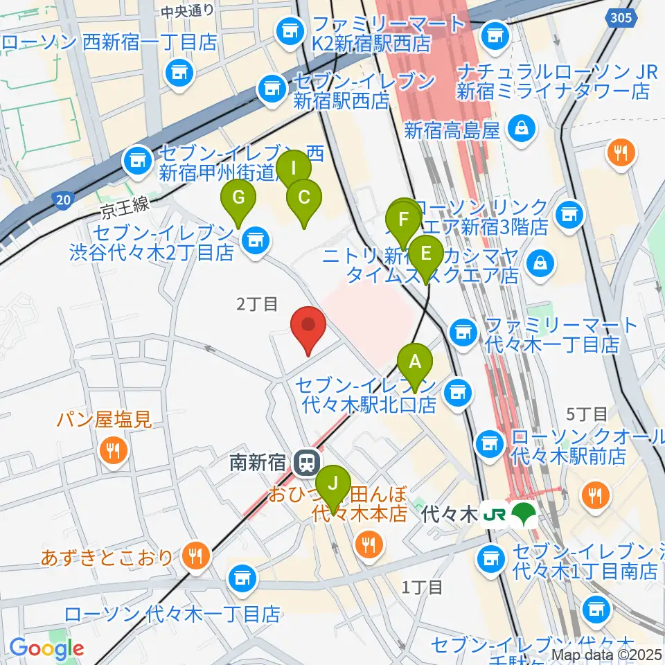 絃楽器のイグチ周辺のカフェ一覧地図