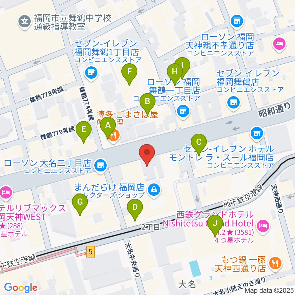 イズタ・バイオリン周辺のカフェ一覧地図